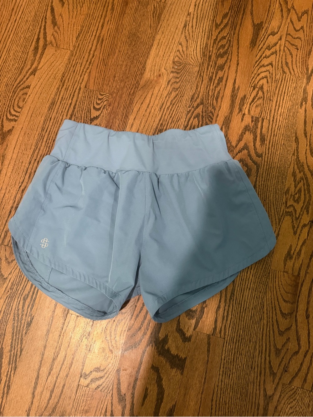 Simply Southern Light Blue Athletic Shorts with Wide Waistband s
